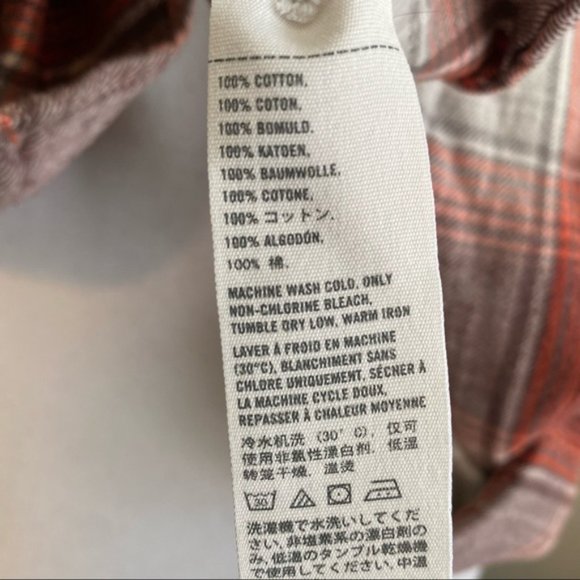 Abercrombie & Fitch Flannel Top With Beaded Pockets - Picture 6 of 6